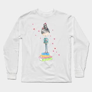 Girl on Books Long Sleeve T-Shirt